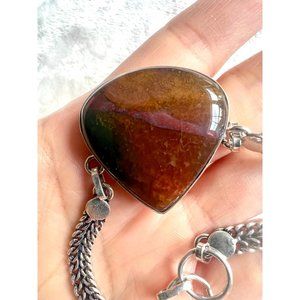 925 Dragons Blood Bloodstone Bracelet